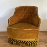 Mustard toad armchair