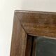 Brutalist rectangular wall mirror in solid wood, France 1950.