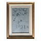 Painting Botanical flower studies Roses Jasmine 19th century + frame