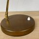 Vintage wood and brass lamp, 1950s