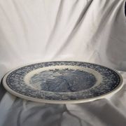 Grand plat de service rond en porcelaine Château Bleu de Villeroy & Boch