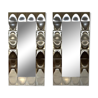 Large chrome rectangular mirrors 120x241cm