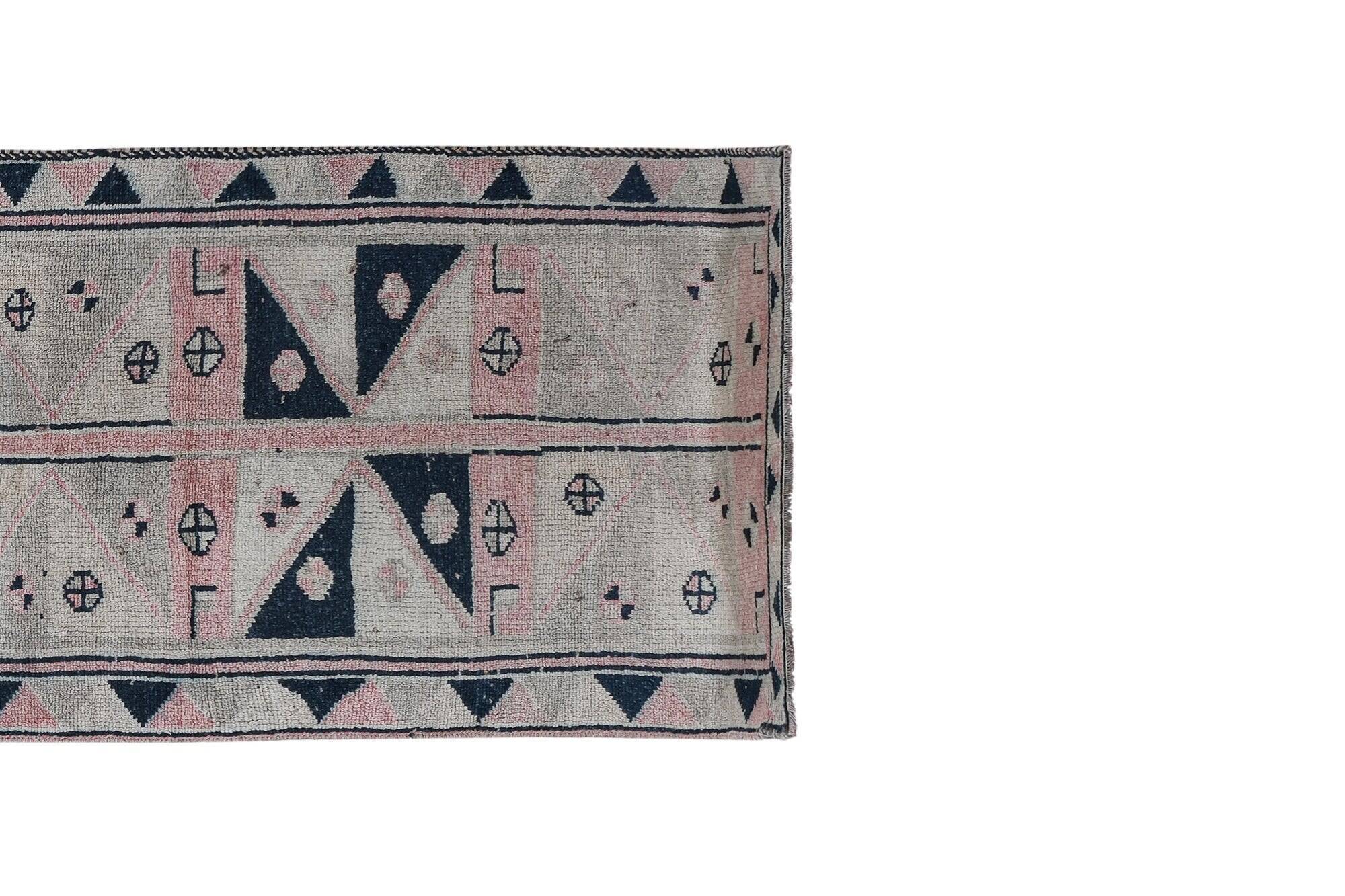 Vintage Turkish hallway rug 119x330 cm
