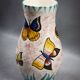 Vase en céramique de vallauris - décor émaillé polychrome de papillons
