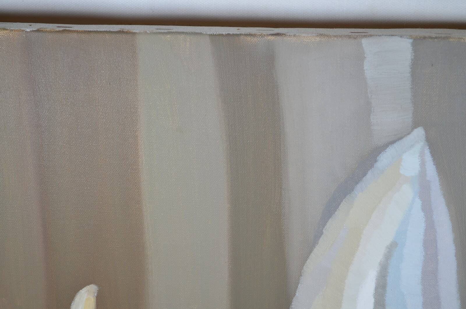 Huile sur toile, nature morte aux coraux, Paula Salonen, 1990