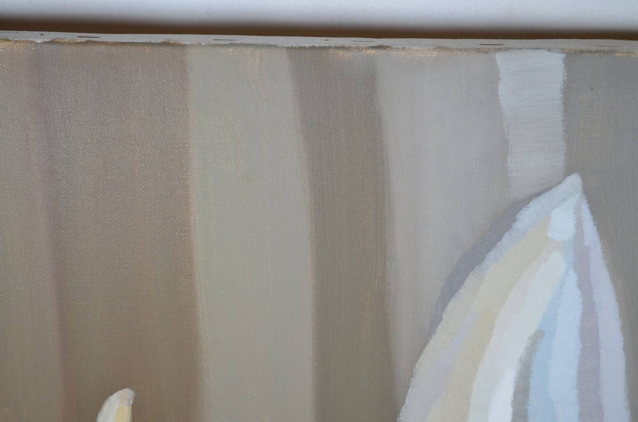 Huile sur toile, nature morte aux coraux, Paula Salonen, 1990