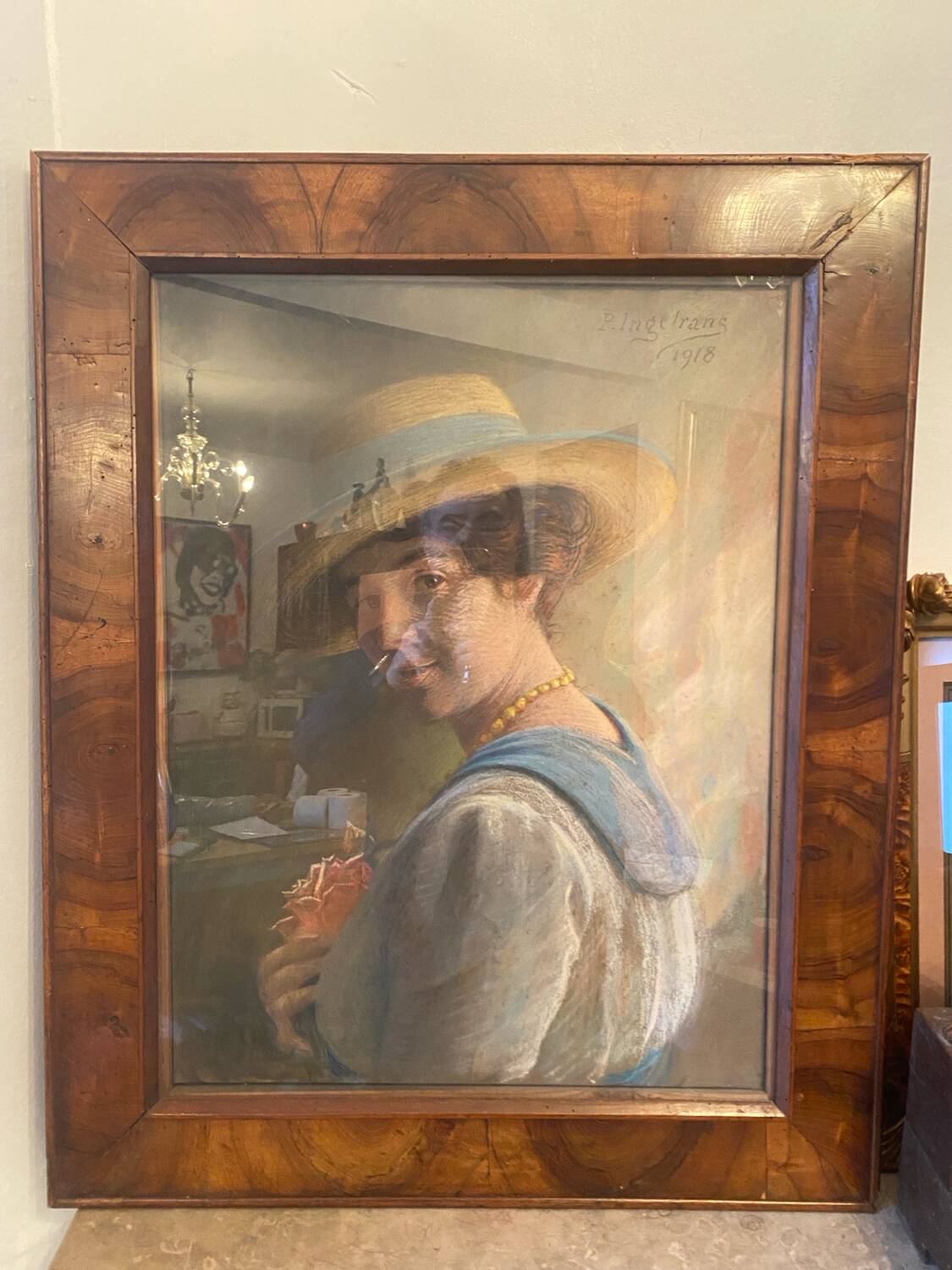 Signed portrait of a woman from 1918