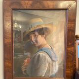 Portrait de femme signé de 1918