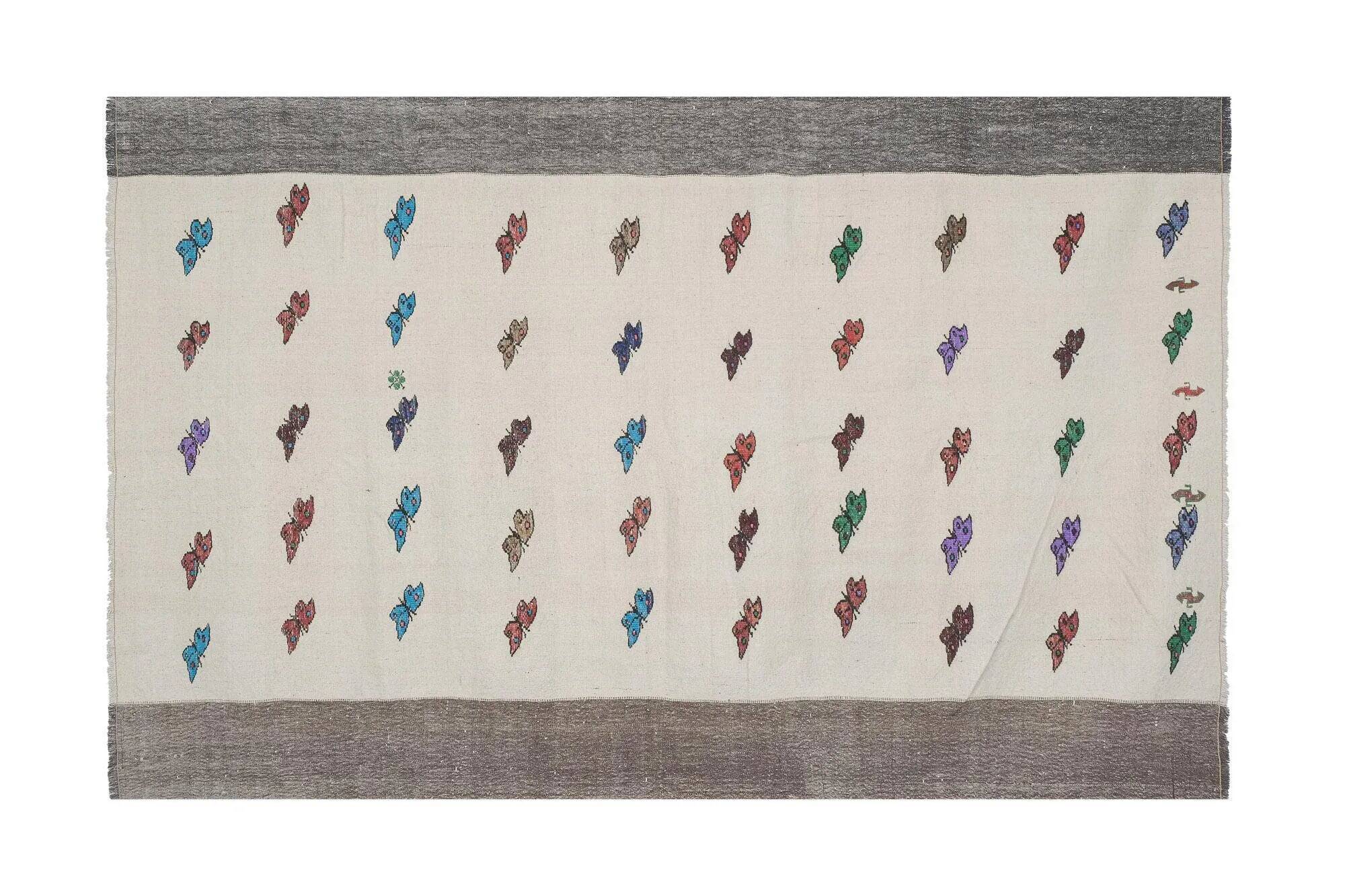Vintage Turkish kilim handwoven 176x260 cm
