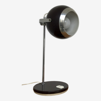Lampe à poser eyeball marron design 1960