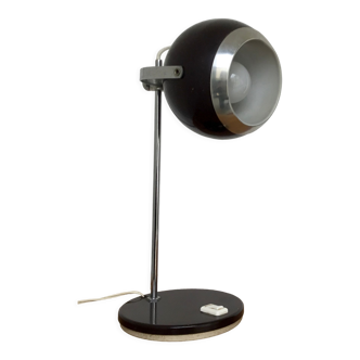 Lampe à poser eyeball marron design 1960
