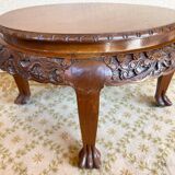 Table basse ancienne en bois sculpté de dragons Chine vers 1940