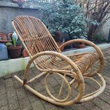 1960s Rattan Rocking Chair