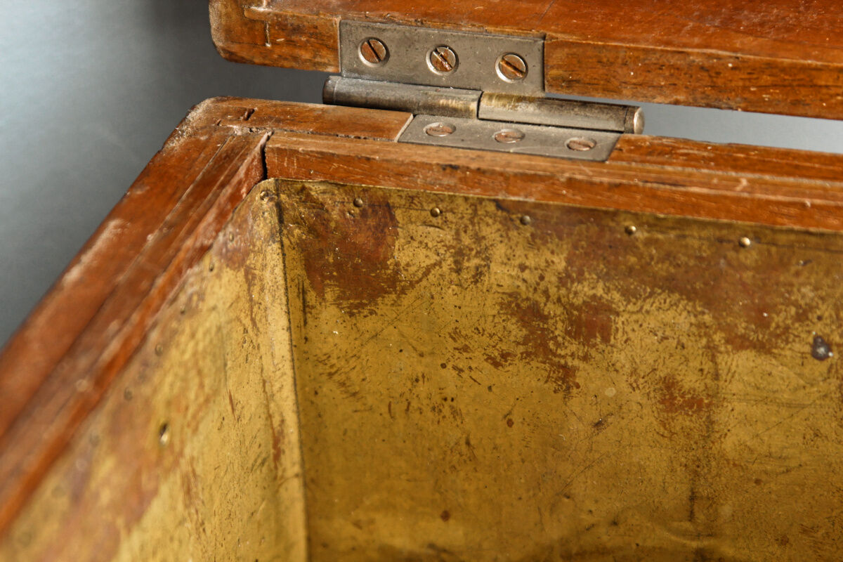 Mahogany and brass box, early twentieth