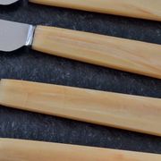 Philos - Set of 12 stainless steel dessert knives with bakelite handles.