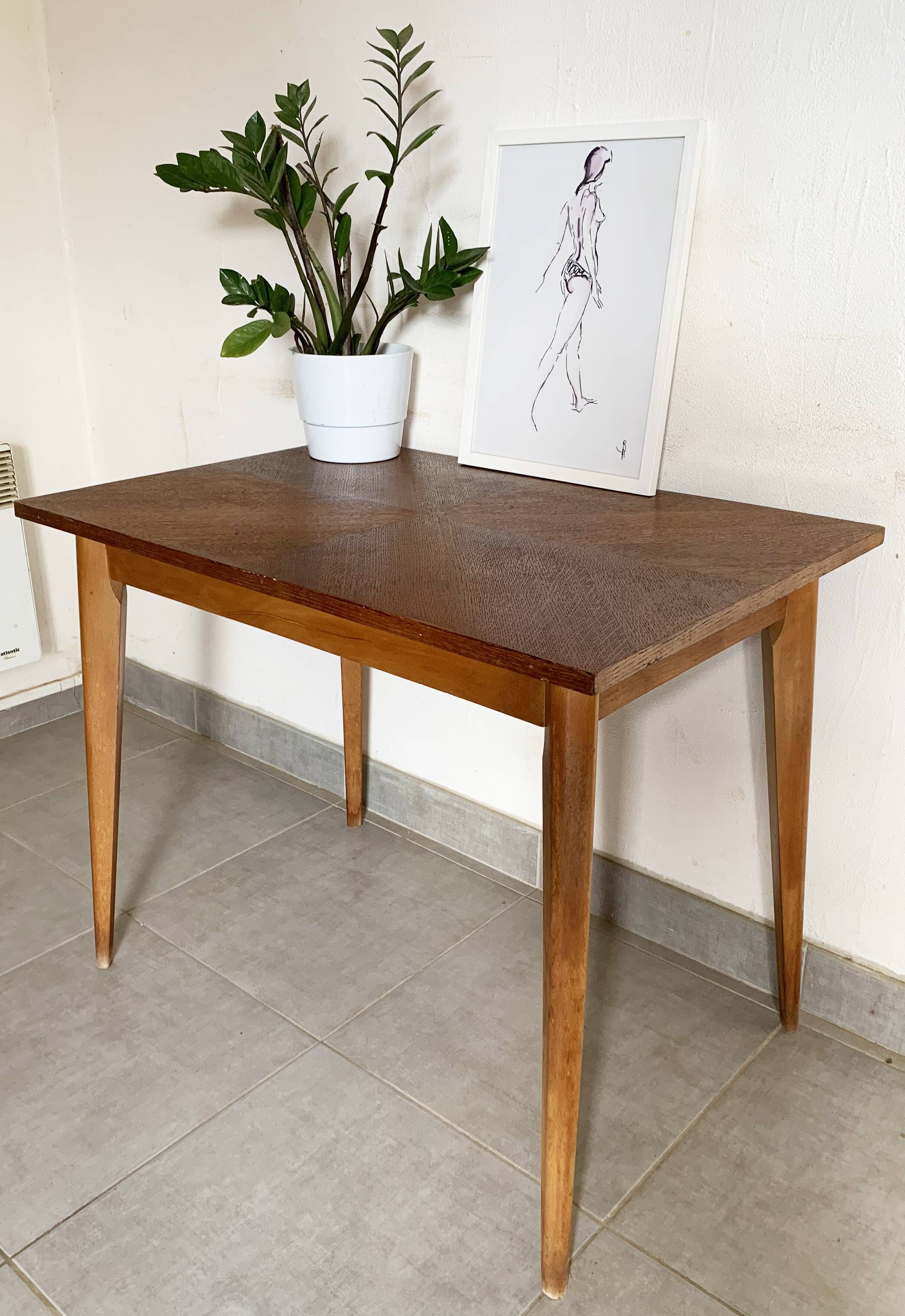Vintage oak dining table from the 50s