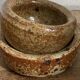Duo of mini ramekins, stoneware, pyrite