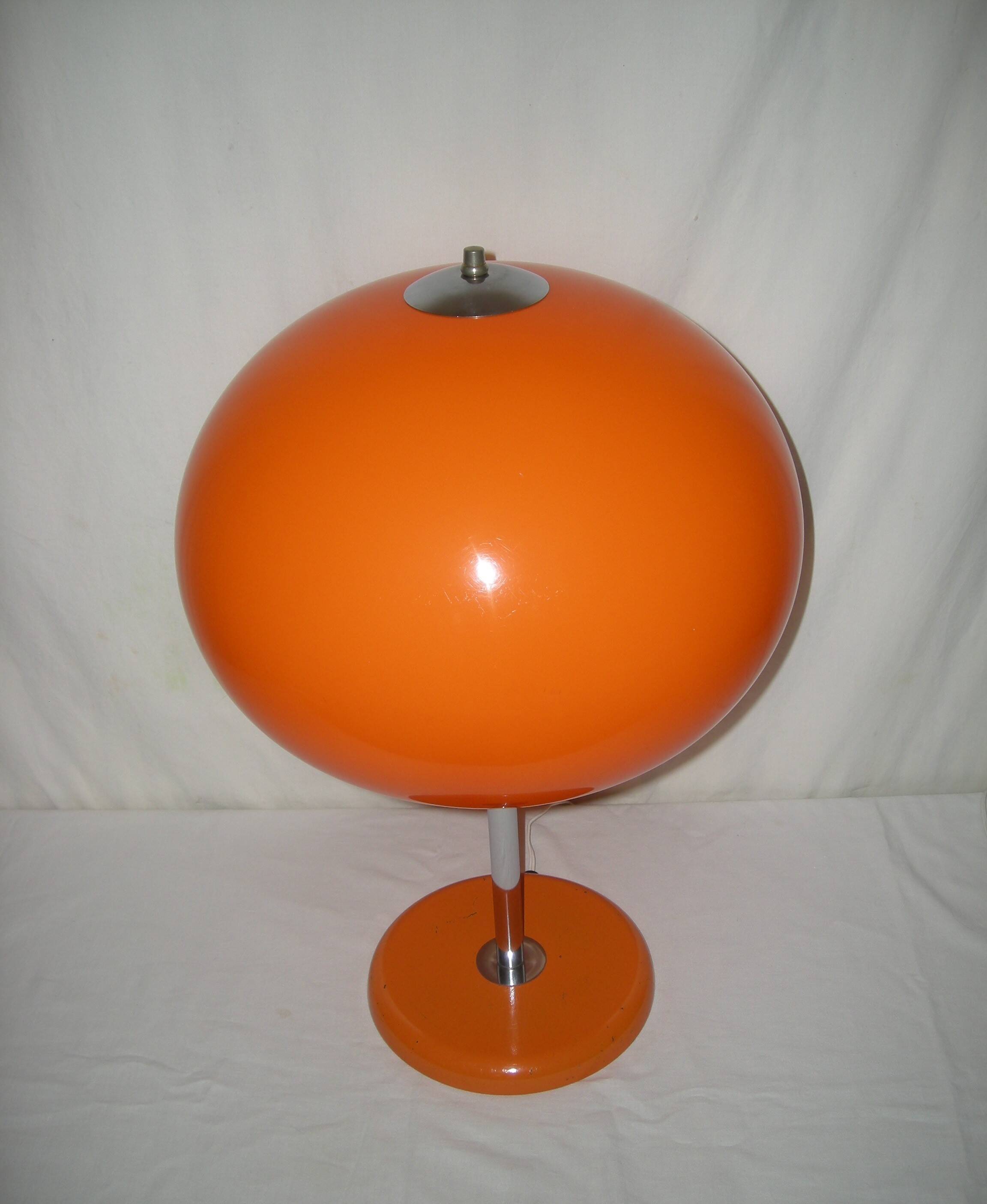 Orange mushroom lamp from the 60s - 70s
