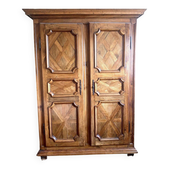 Louis XIV cabinet in carved walnut 18th century