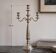 Large Three-Arm Stainless Steel Candelabrum, 1990s