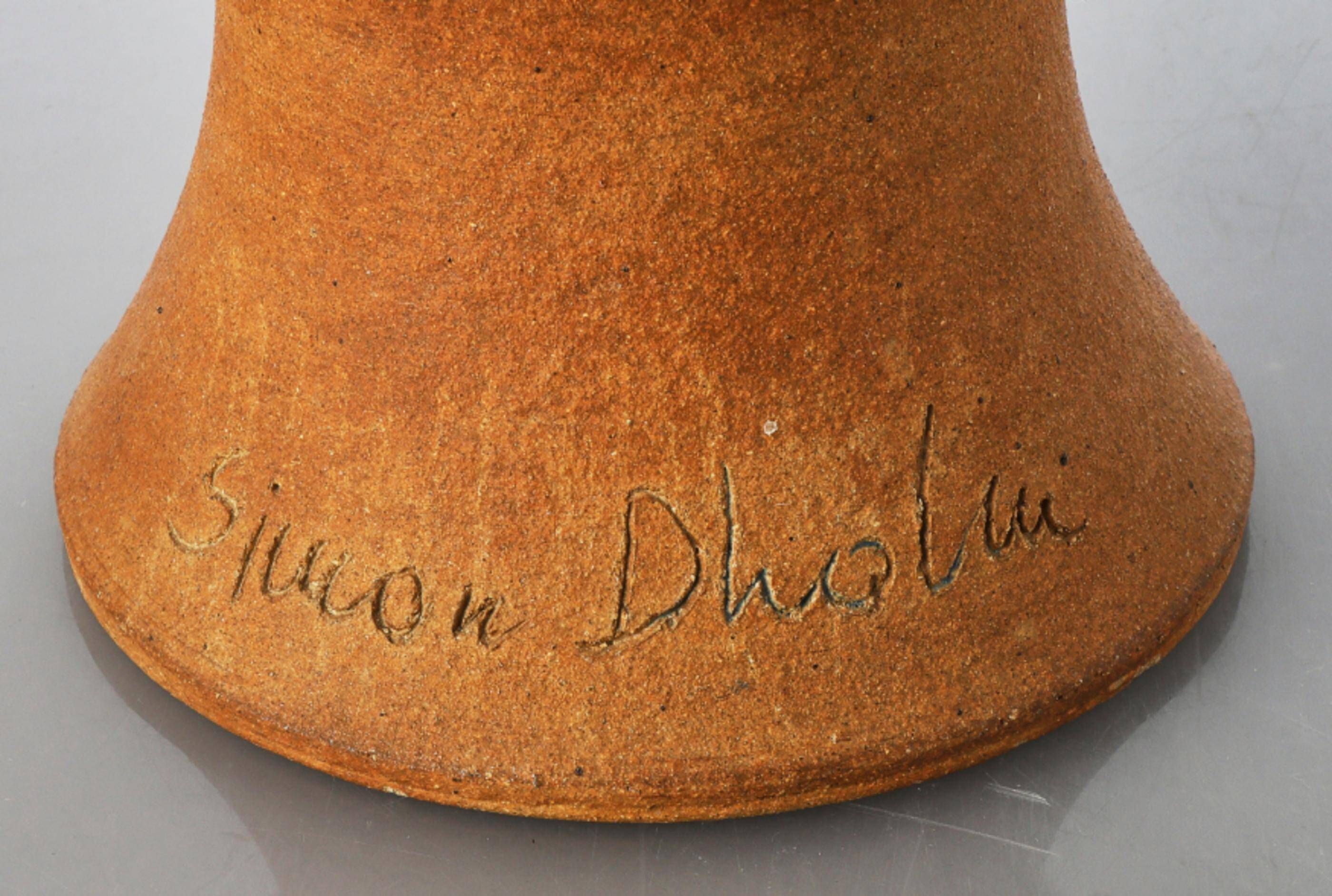 Large modern Scandinavian vase in ceramic / stoneware by Josef Simon, Sweden, 1960s.