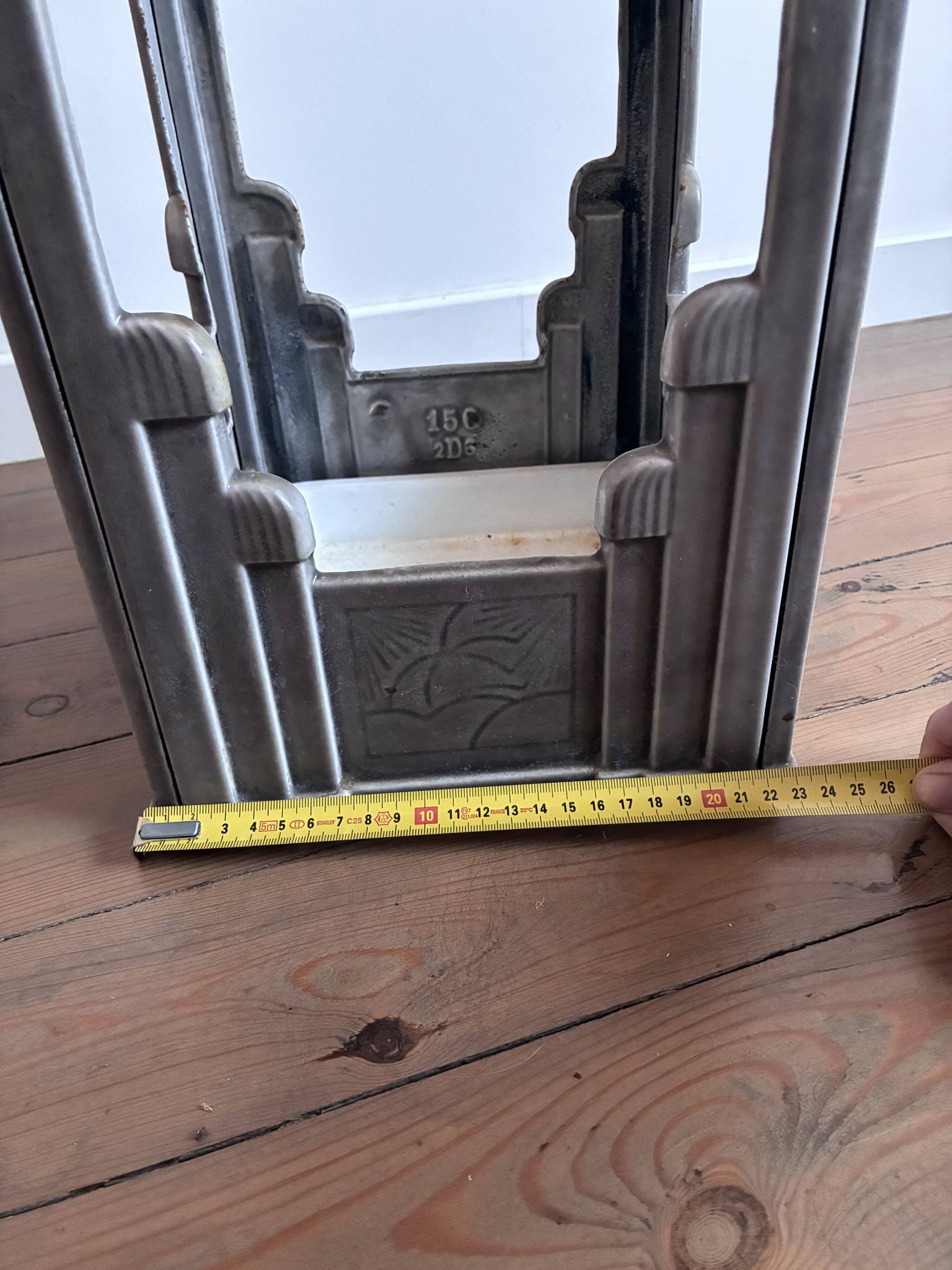 Art Deco umbrella stand from the 1930s, cast iron.