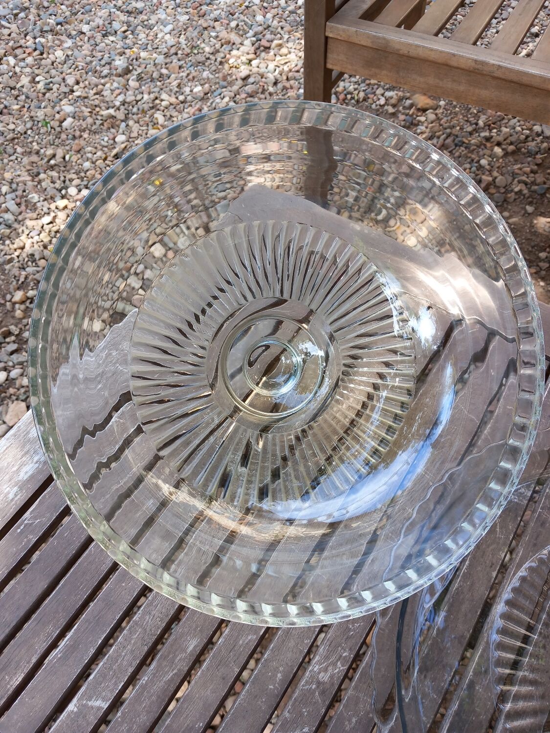 Glass dish and bell