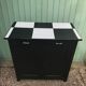 Former Parisian Wood Black Buffet - Plateau Damier Noir - White Vintage