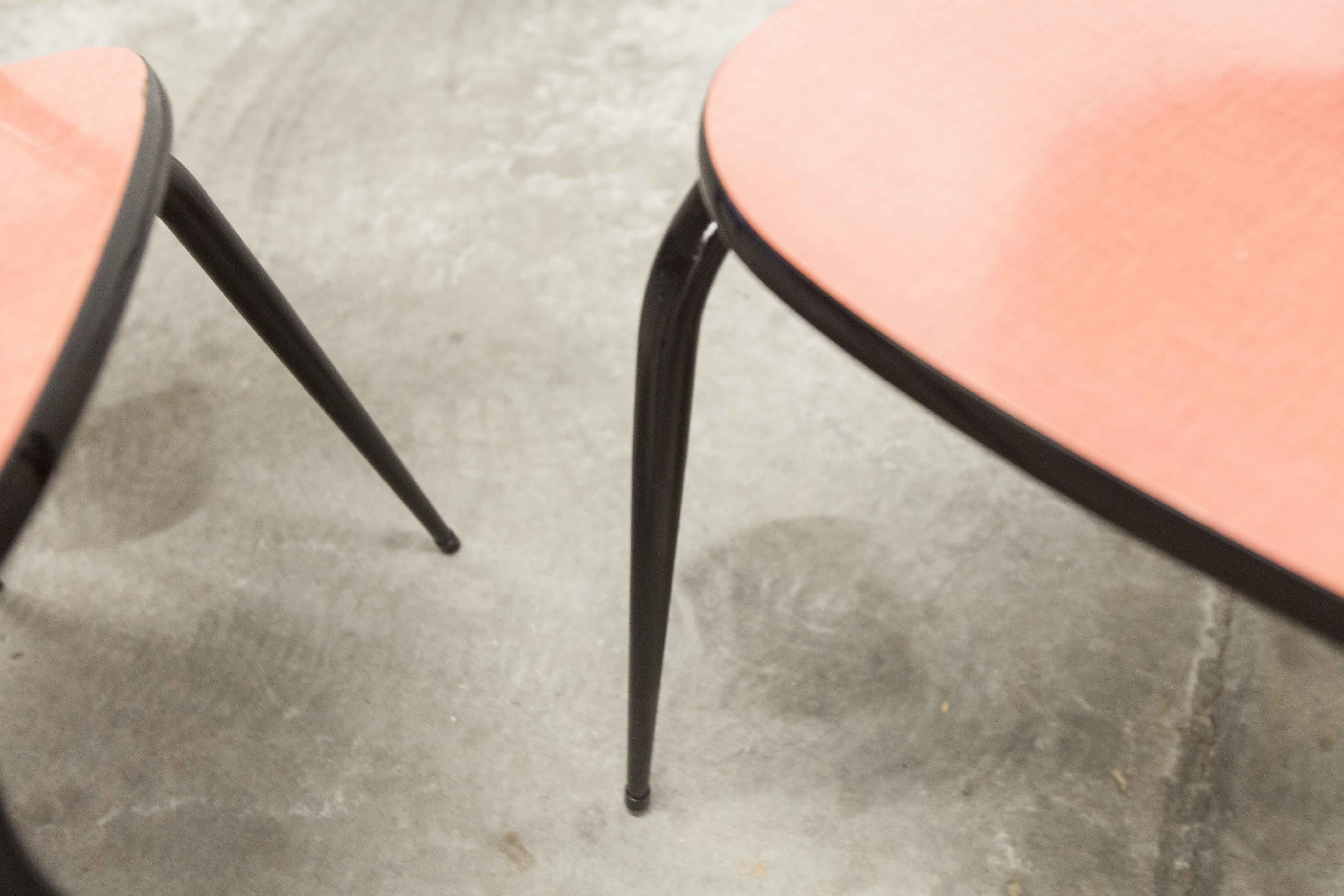 Pair of restored formica chairs 70