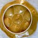 Set of 6 digoin Sarreguemines oyster plates in mustard yellow slurry
