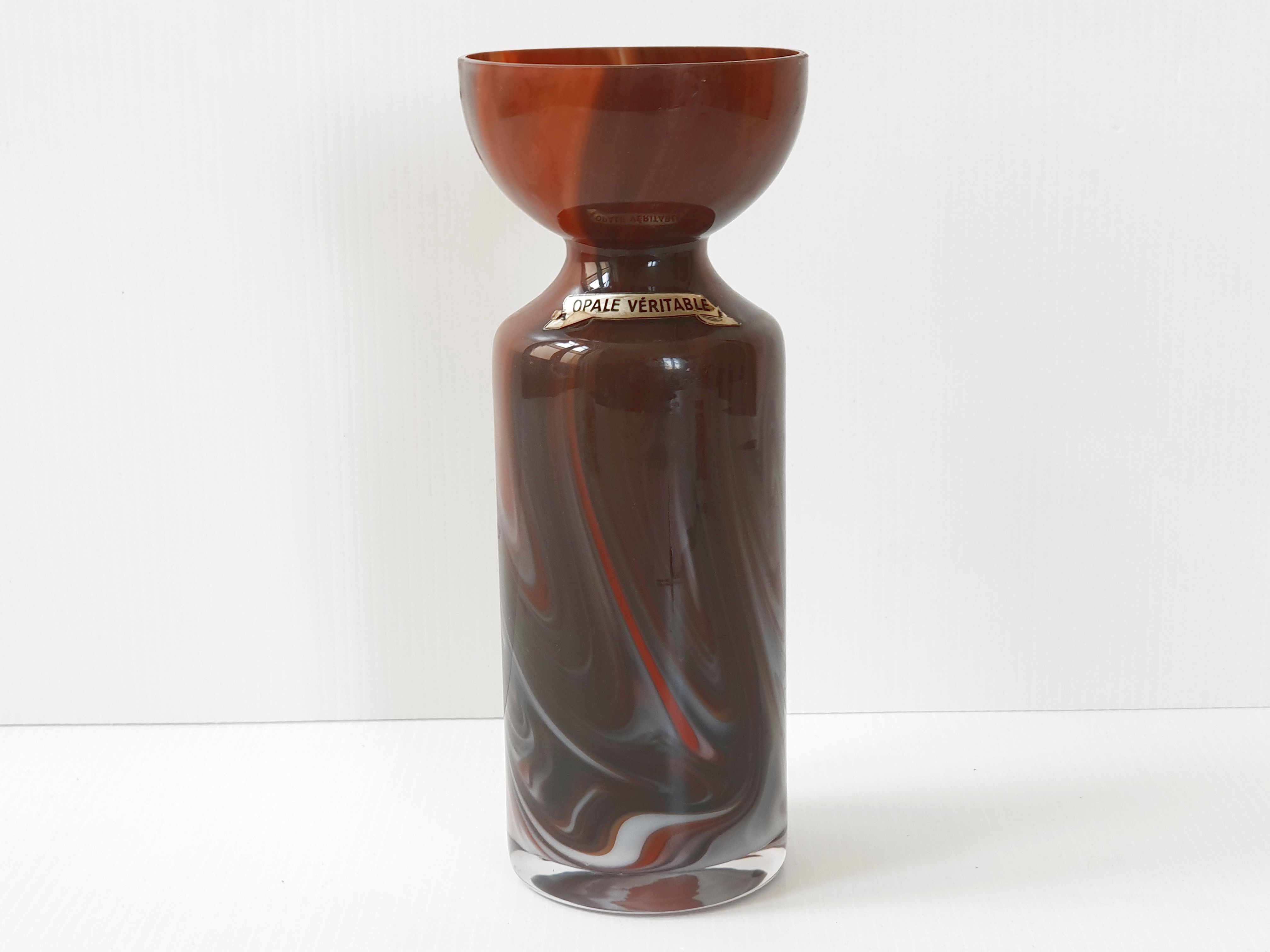 Vintage opal vase 1970