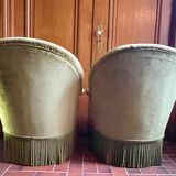 Pair of toad armchairs