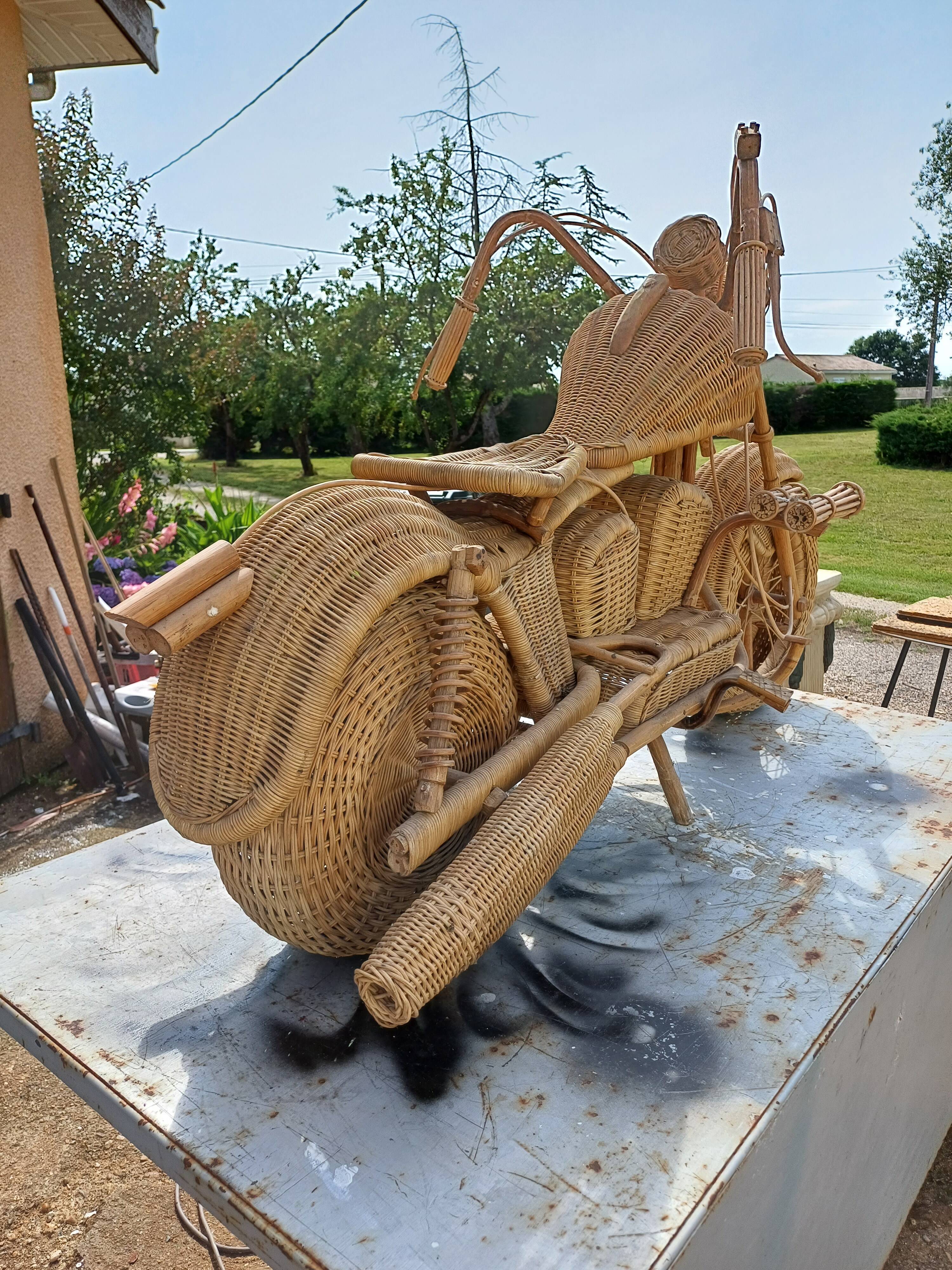 Harley Davidson Wicker Motorcycle by Tom Dixon