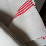 Set of 6 antique tea towels lined with ml