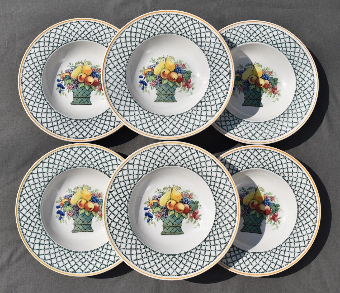 6 hollow plates Villeroy & Boch basket model