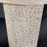 Console in honed travertine by Claude Berraldacci