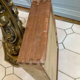 Carved wooden and marble console
