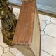 Carved wooden and marble console