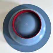 Alessi Euclid salad bowl with cutlery by Michael Graves, 90's