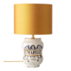 Italian apothecary jar table lamp with new Dupion silk shade, 19th century.