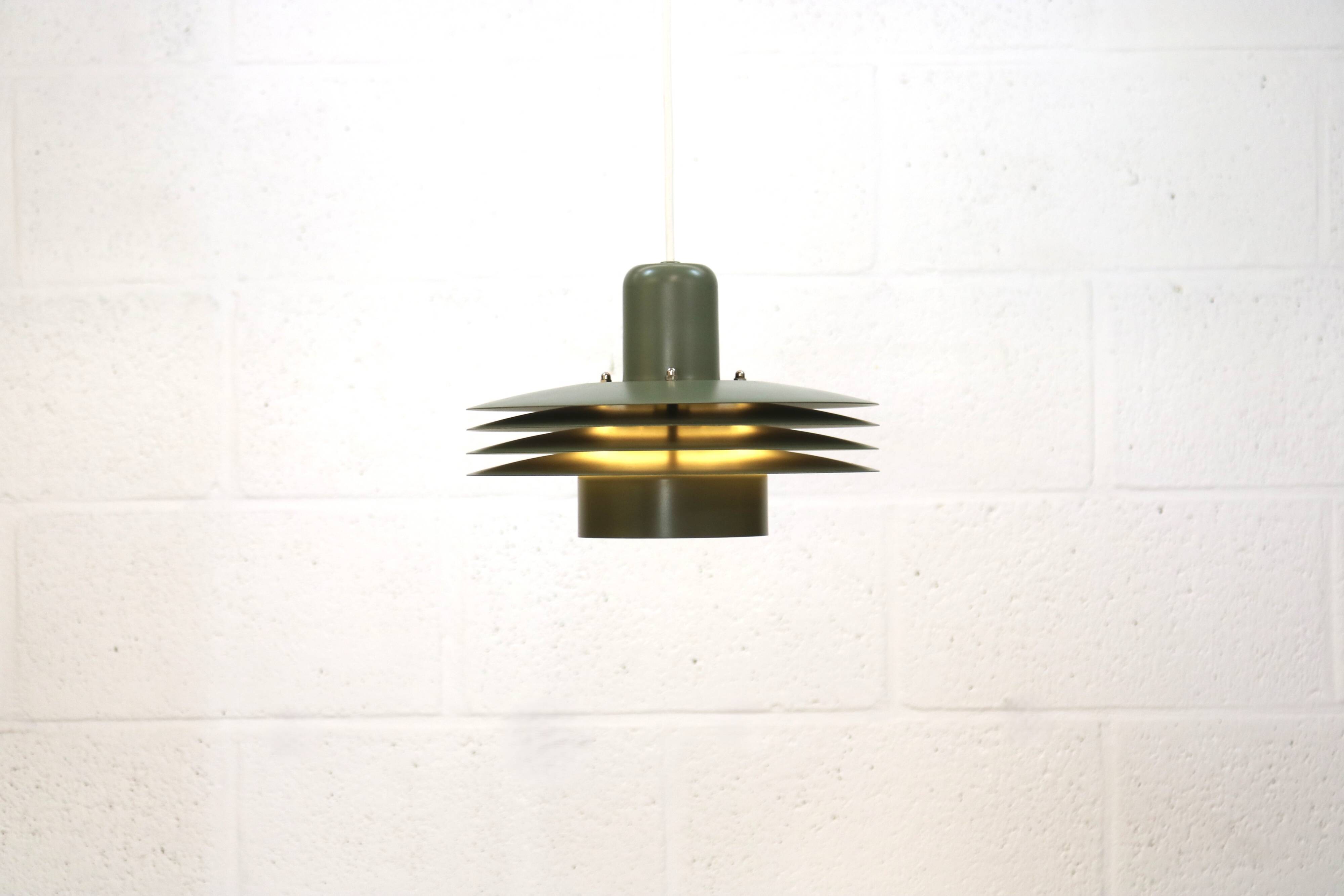 Danish Design Lamp Horn Lighting Model 763 – Restored Green Nordic Style Pe