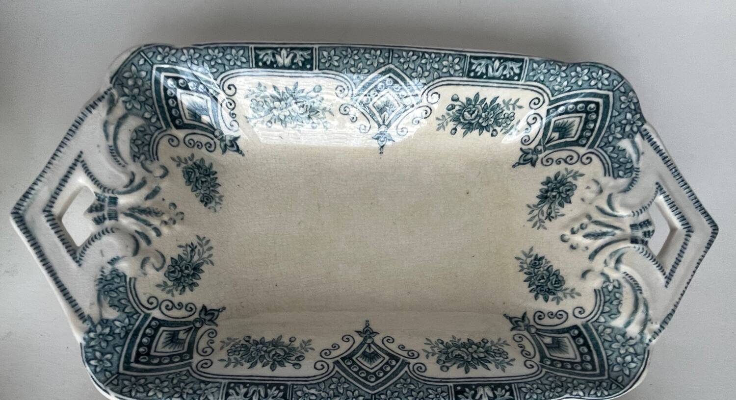 Large rectangular ironstone dish Spring