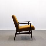 1960 Henryk Lis Mid Century armchair in Goldenrod velvet