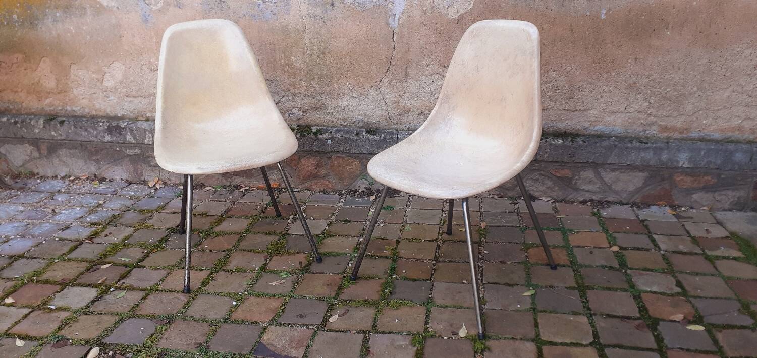 Pair of 1970s DSX chairs by Charles and Ray Eames for Herman Miller