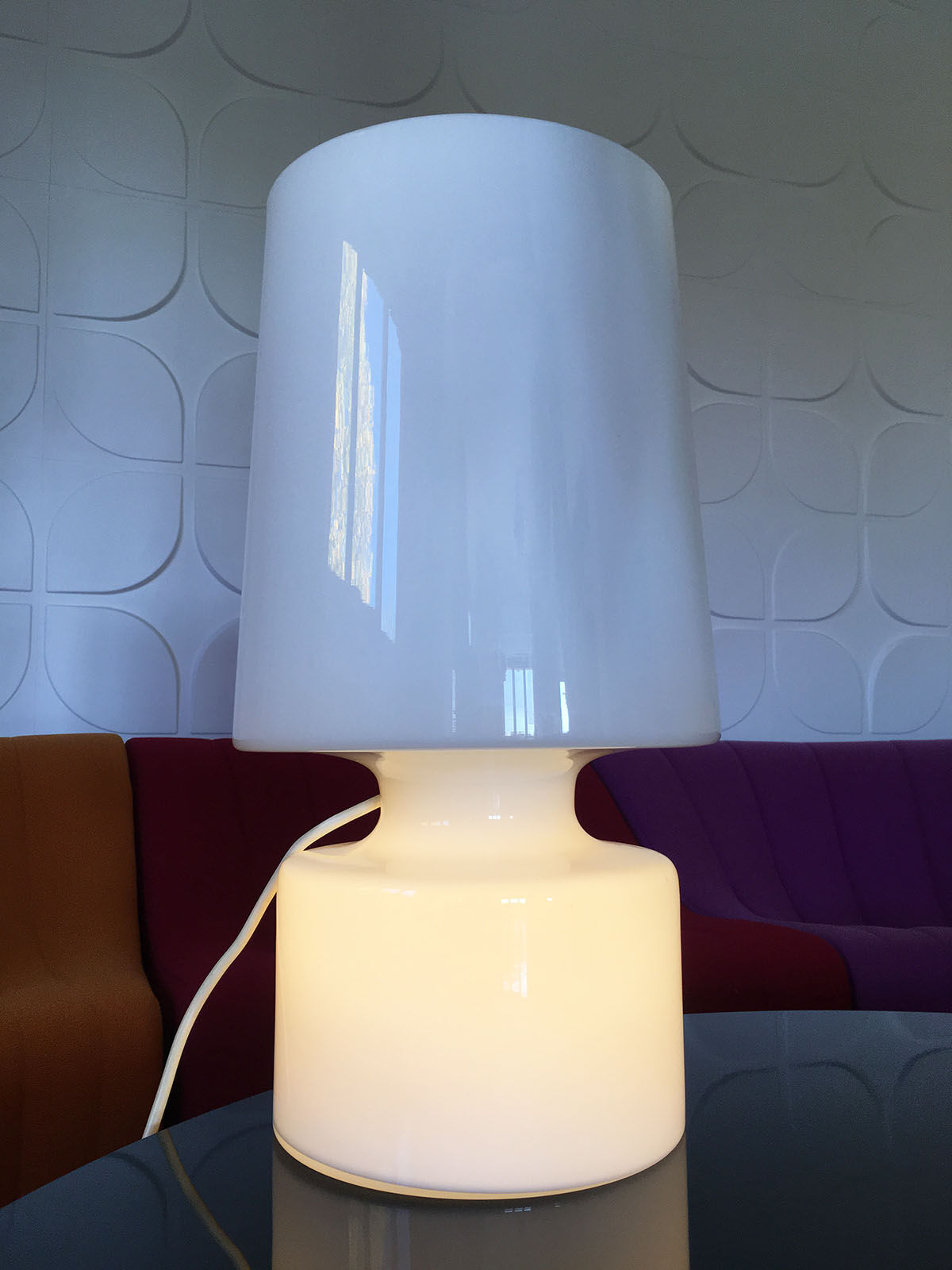 Beautiful and large Vistosi lamp from the 70's vintage italy murano