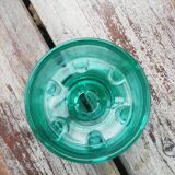Bougeoir verre vert