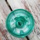 Green glass candlestick