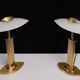 set Holtkotter Brass table lamps 1980s Germany