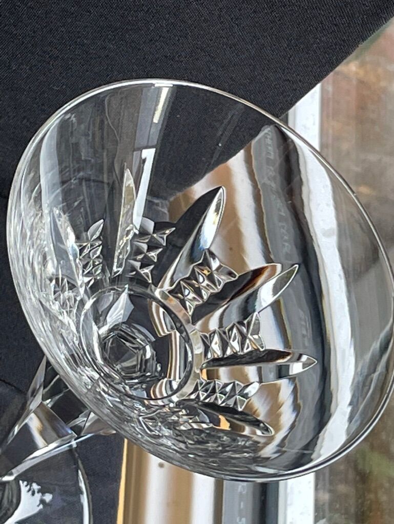 2 champagne glasses stamped Baccarat - Service Austerlitz