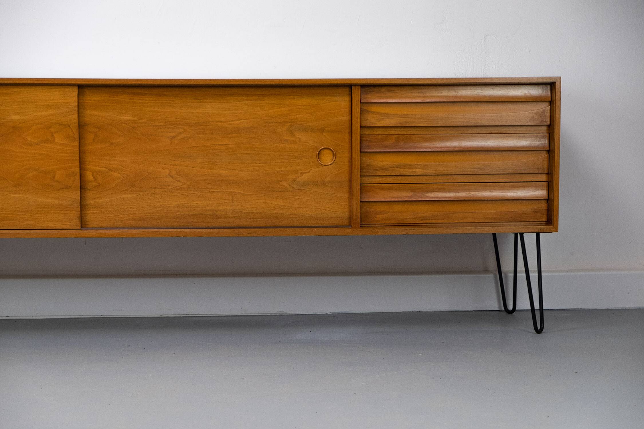 Large Vintage Walnut Sideboard by Franzmeyer, 1960s